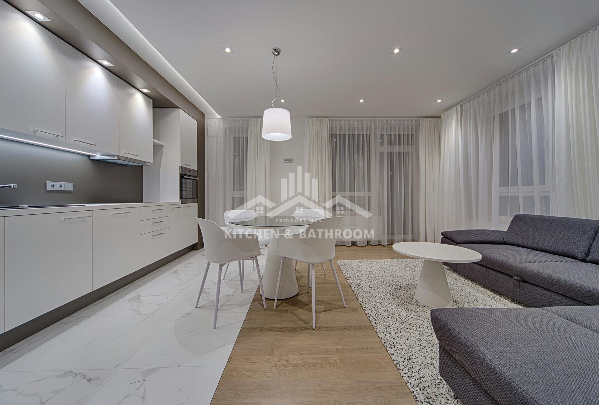 Interior Design Kitchen and Living Room
