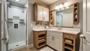 3. Custom Bathroom Remodeling: Maximizing Small Spaces