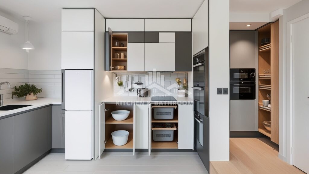 10. Optimize Small Spaces with Custom Storage and European Kitchen Ideas